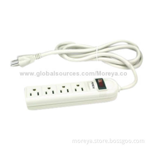 American Standard Power Strip with 4 Socket Outlets, Extension Cord, Overload Protection